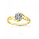 9ct-Diamond-Flower-Ring Sale