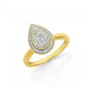 9ct-Diamond-Pear-Shape-Ring Sale