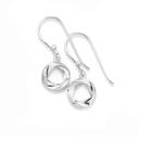 Sterling-Silver-Ribbon-Twist-Open-Circle-Drop-Earrings Sale