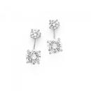 Silver-Small-Large-Round-Cubic-Zirconia-Earswings Sale