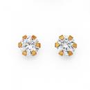 9ct-Gold-Cubic-Zirconia-Round-6-Claw-Stud-Earrings Sale