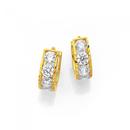 9ct-Cubic-Zirconia-Huggie-Earrings Sale