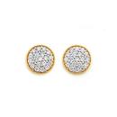 9ct-Cubic-Zirconia-Disc-Stud-Earrings Sale