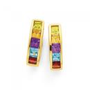 9ct-Gold-and-Gemstone-Huggie-Earrings Sale