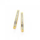 9ct-Gold-Diamond-Baguette-Cut-Huggie-Earrings Sale