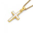 9ct-Gold-Two-Tone-15mm-Cross-Pendant Sale
