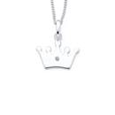 Silver-Cubic-Zirconia-Crown-Pendant Sale