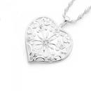 Silver-Cubic-Zirconia-Snowflake-Heart-Pendant Sale
