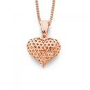 9ct-Rose-Gold-Puff-Heart-Pendant Sale