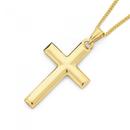 9ct-Gold-30mm-Plain-Cross-Gents-Pendant Sale