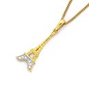 9ct-Gold-Diamond-Eiffel-Tower-Pendant Sale