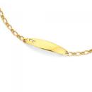 9ct-Gold-14cm-Figaro-11-Oval-ID-Bracelet Sale