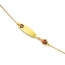 9ct-Gold-165cm-Oval-Ladybird-Charm-Bracelet Sale