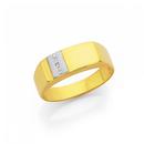 9ct-Two-Tone-Diamond-Set-Signet-Ring Sale