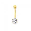 9ct-Cubic-Zirconia-Belly-Bar Sale