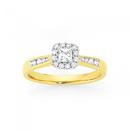 9ct-Gold-Diamond-Halo-with-Shoulder-Ring Sale
