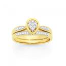 9ct-Gold-Diamond-Pear-Shape-Bridal-Set Sale
