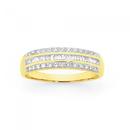 9ct-Gold-Diamond-Three-Row-Band Sale