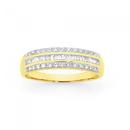 9ct-Gold-Diamond-Three-Row-Band Sale