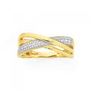 9ct-Gold-Diamond-Crossover-Dress-Ring Sale