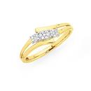 9ct-Gold-Diamond-Cluster-Trilogy-Offset-Dress-Ring Sale