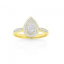 9ct-Gold-Diamond-Pear-Shape-Dress-Ring Sale