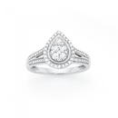 9ct-White-Gold-Diamond-Pear-Shape-Dress-Ring Sale