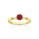 9ct-Gold-Created-Ruby-Diamond-Heart-Band-Ring Sale