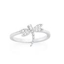 Silver-CZ-Dragonfly-Ring Sale
