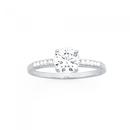 Silver-CZ-Solitaire-with-Side-CZ-Ring Sale
