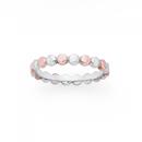 Silver-and-Rose-Gold-Plated-Flat-Ball-Friendship-Ring Sale