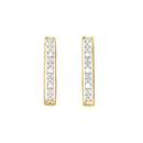 9ct-Gold-Diamond-Bar-Stud-Earrings Sale