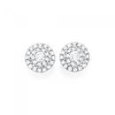 9ct-White-Gold-Diamond-Circle-Stud-Earrings Sale