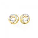 9ct-Gold-Diamond-Multi-Circle-Stud-Earrings Sale