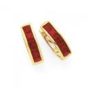 9ct-Gold-Created-Ruby-Huggie-Earrings Sale