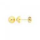 9ct-Gold-6mm-Half-Dome-Stud-Earrings Sale