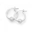Sterling-Silver-Hoop-With-Sparkly-Ball Sale