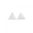Silver-Geo-Pyramind-Stud-Earrings Sale
