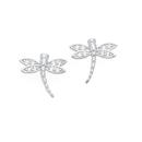 Silver-CZ-Dragonfly-Stud-Earrings Sale