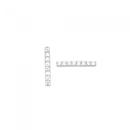 Silver-CZ-Short-Bar-Stud-Earrings Sale