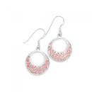 Silver-and-Rose-Gold-Plated-Open-Circle-Filigree-Earrings Sale