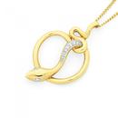 9ct-Gold-Diamond-Snake-Pendant Sale