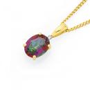 9ct-Gold-Coated-Topaz-Mystic-Fire-Oval-Pendant Sale