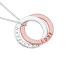 Silver-and-Rose-Gold-Plated-Love-and-Happiness-Pendant Sale