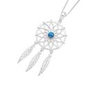 Silver-Reconsituted-Turquoise-Dreamcatcher-Pendant Sale