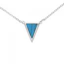 Silver-Synthetic-Turquoise-V-Shaped-Necklet Sale