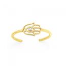 9ct-Gold-CZ-Hamsa-Hand-Toe-Ring Sale