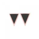 Rose-Steel-Black-Enamel-Triangle-Earrings Sale