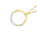 9ct-Two-Tone-Gold-on-Silver-Open-Ring-Pendant Sale