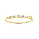 9ct-Gold-Diamond-Hugs-Kisses-Bangle Sale